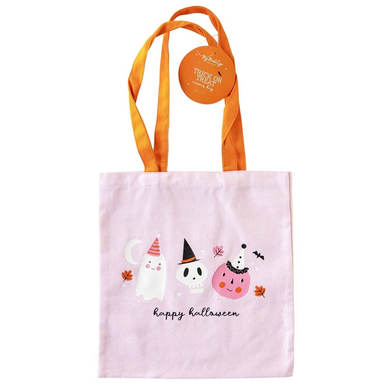 Pink Halloween Icons Trick-or-Treat Tote Bag