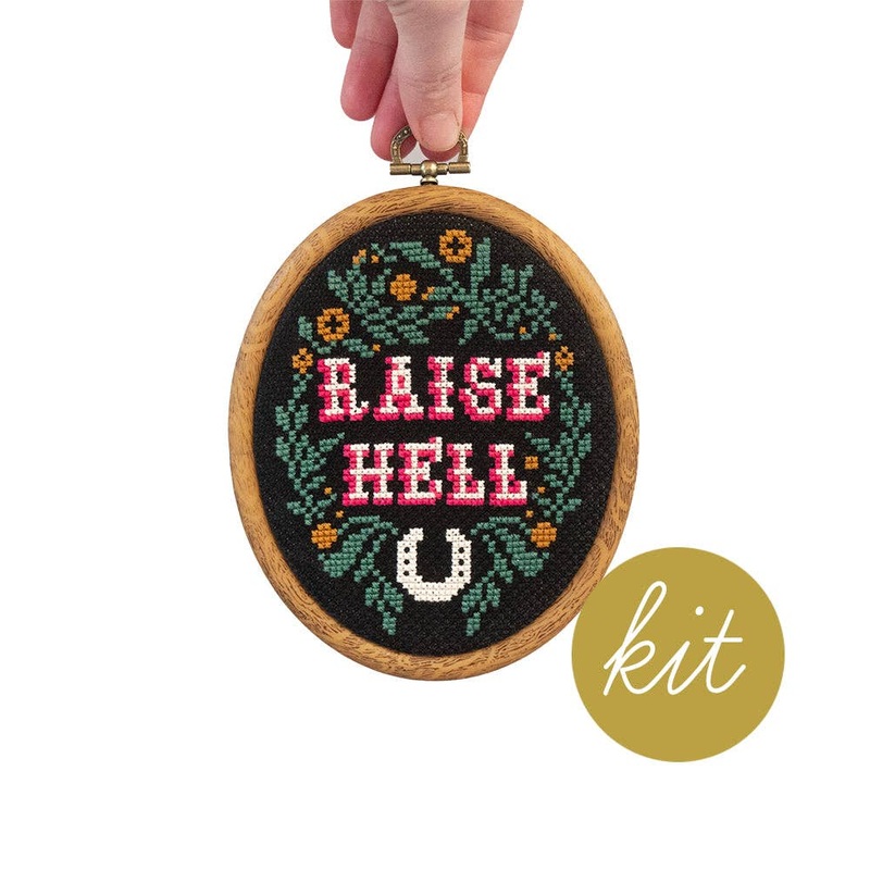 Raise Hell Cross-Stitch Kit