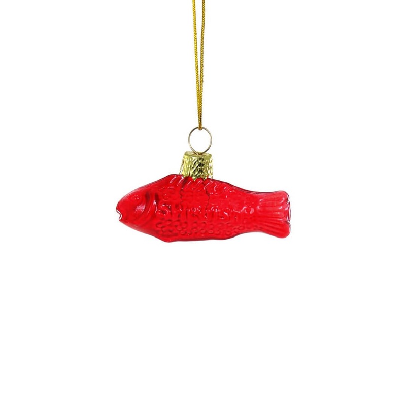Red Gummy Fish Ornament 2.5"