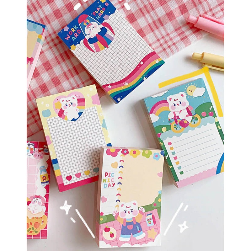 Super Kawaii Rainbow Memo Pad