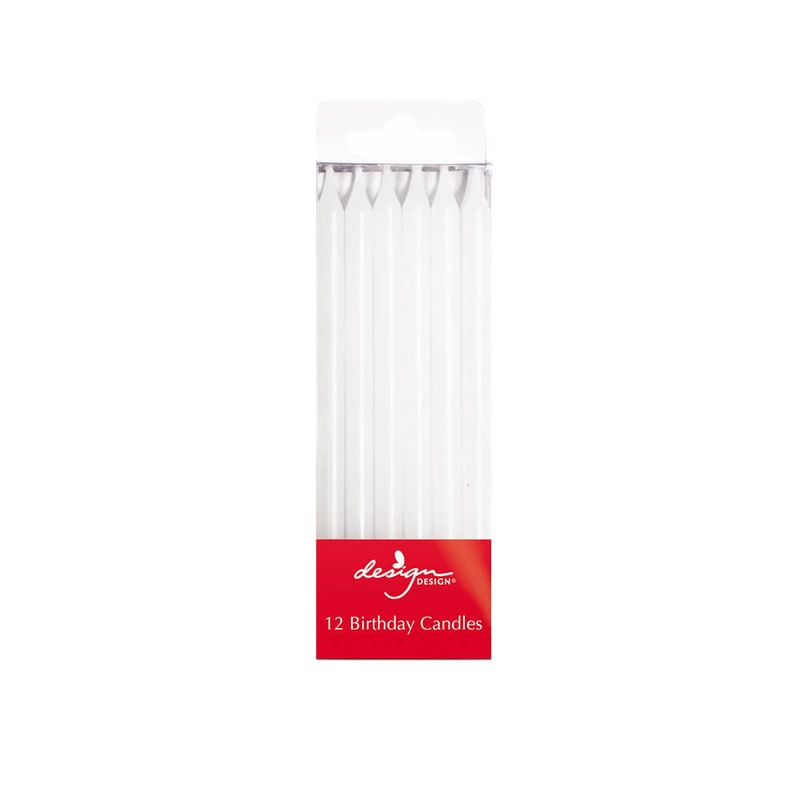 Tall White Stick Birthday Candles 4"