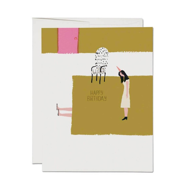 Under the Rug "Happy Birthday" Greeting Card