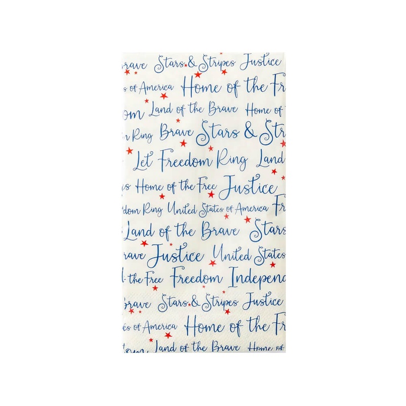 Americana Words Paper Guest Towel Napkins