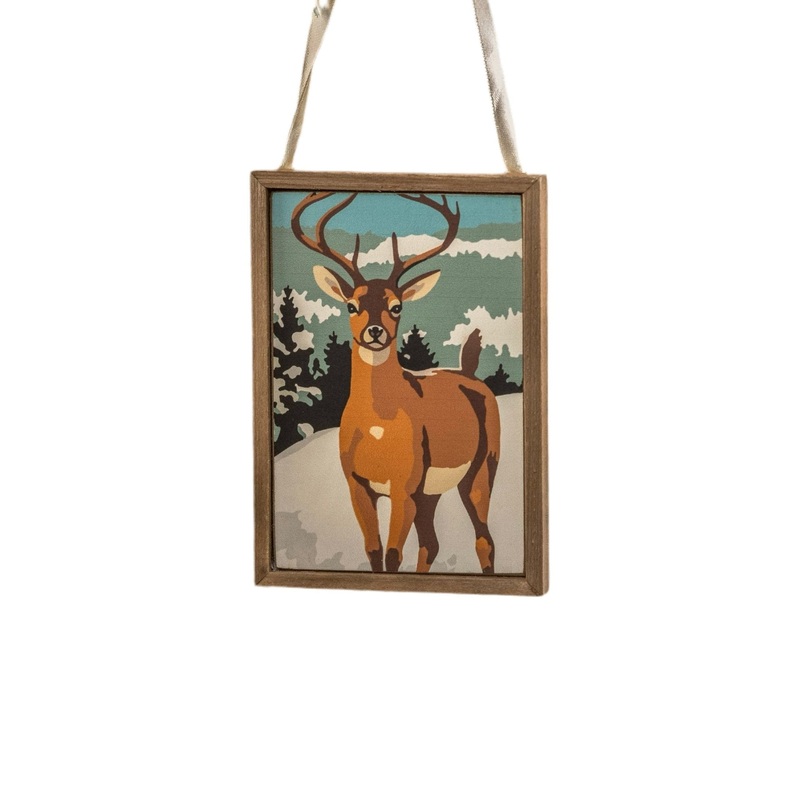 Deer In The Snow Paint By Number Ornament 3.5"
