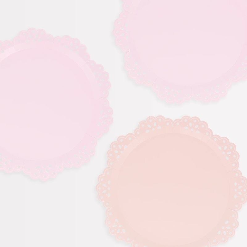 Meri Meri Party Broderie Anglaise Lace Multi Dinner Plates 13.25"