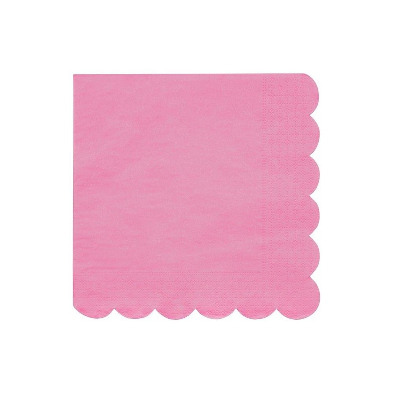 Meri Meri Party Bubblegum Pink Large Napkins