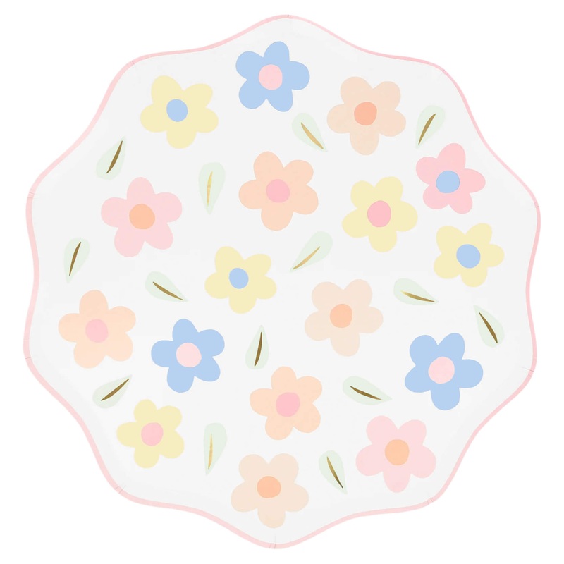 Meri Meri Party Happy Flowers Dinner Plates 10.5"