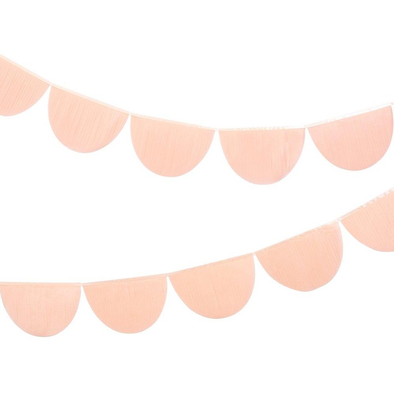 Meri Meri Party Peach Tissue Paper Scallop Garlands