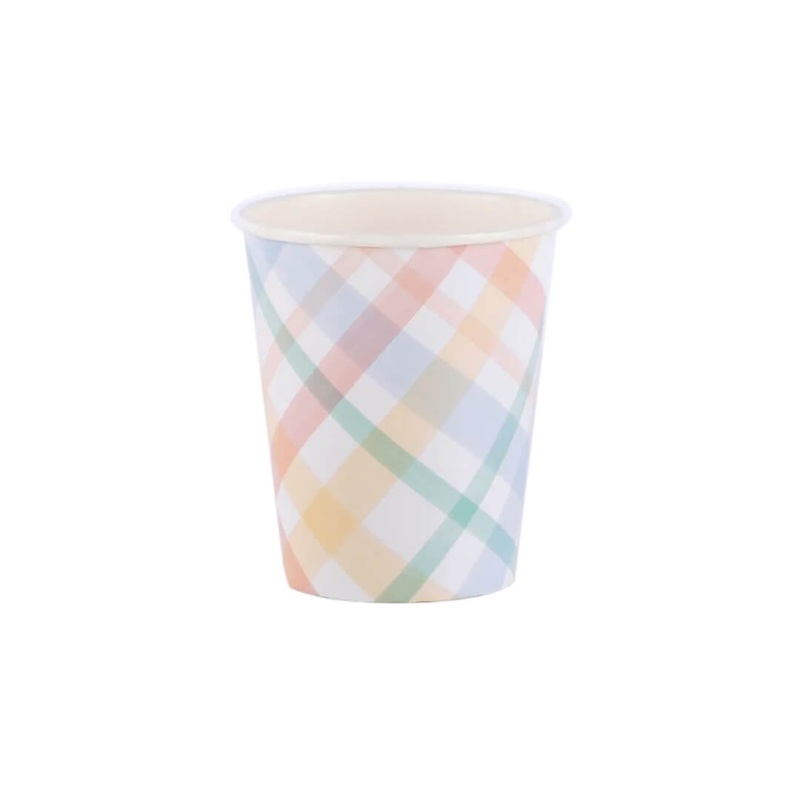 Meri Meri Party Plaid Pattern Paper Cups