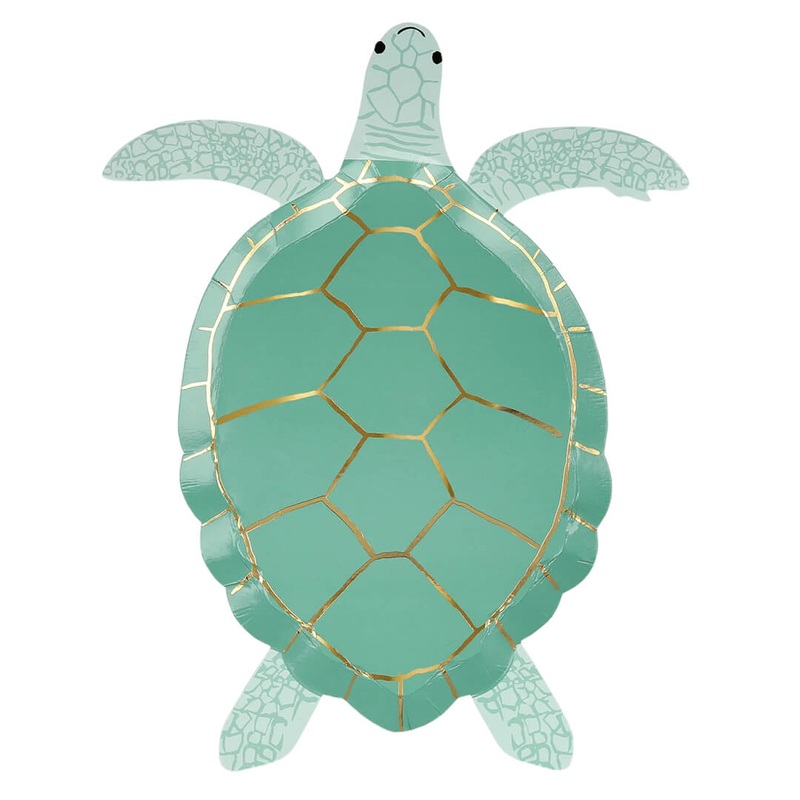 Meri Meri Party Under The Sea Turtle Plates 9.25"