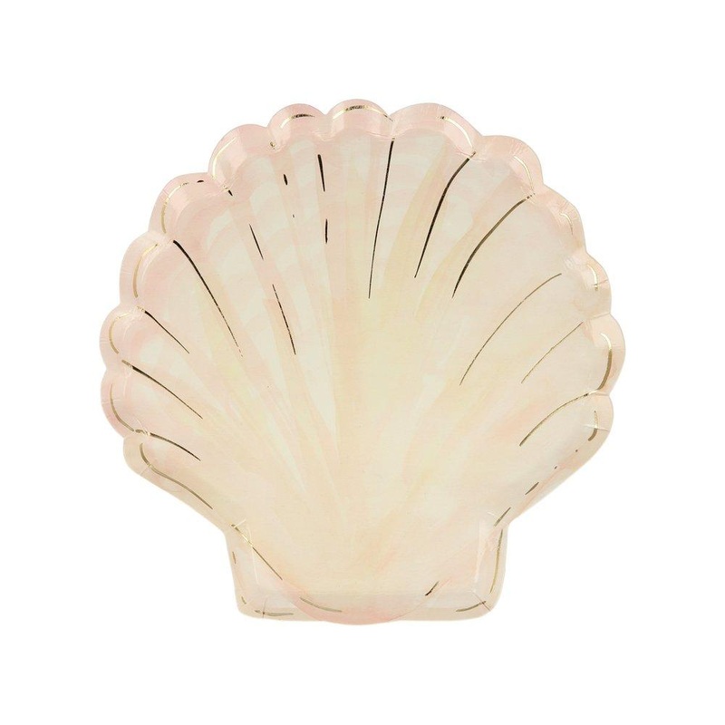 Meri Meri Party Watercolor Clam Shell Plates 7.5"