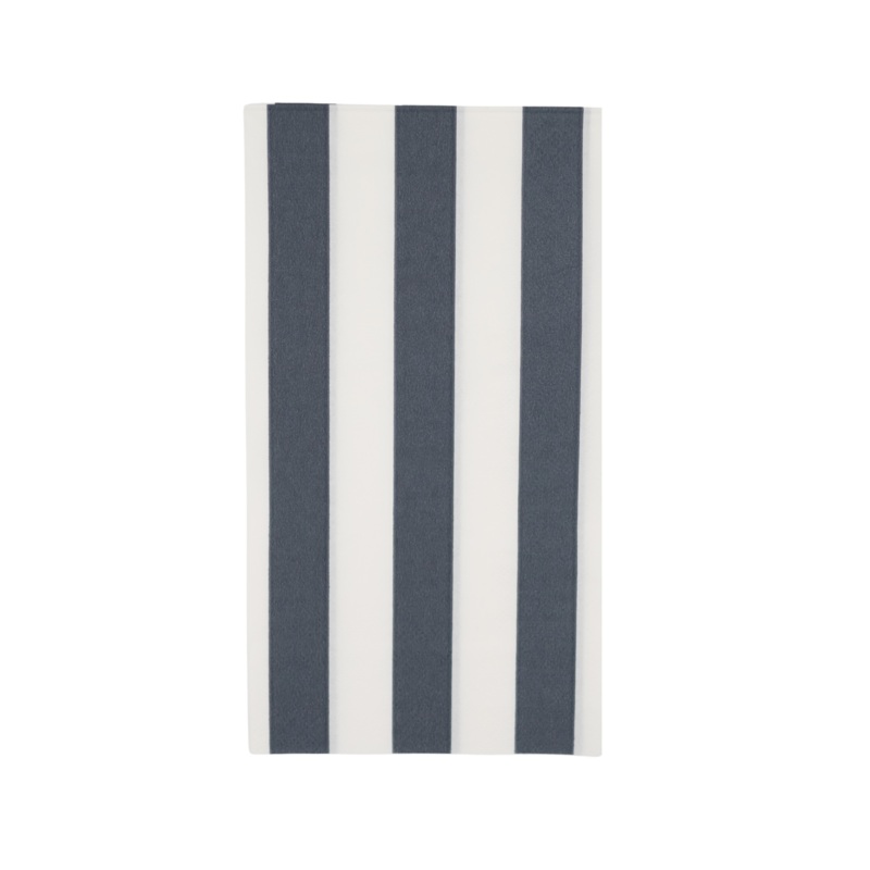 Midnight Blue Cabana Stripe Guest Towel Napkins