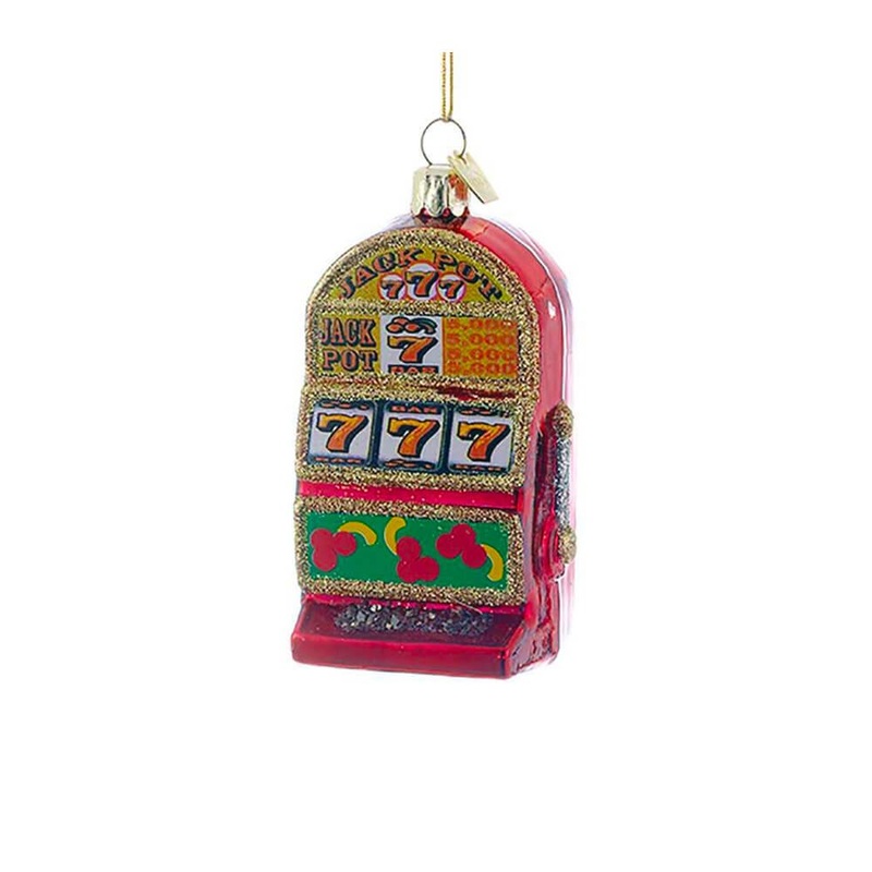 Noble Gems Slot Machine Glass Ornament 3.5"