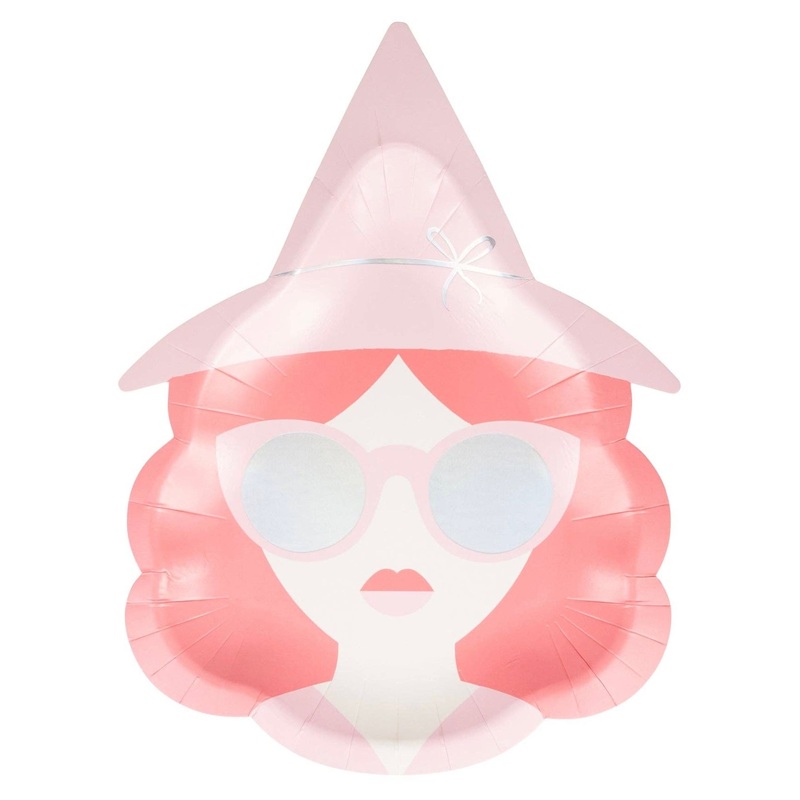 Pink Good Witch Paper Plates 10"