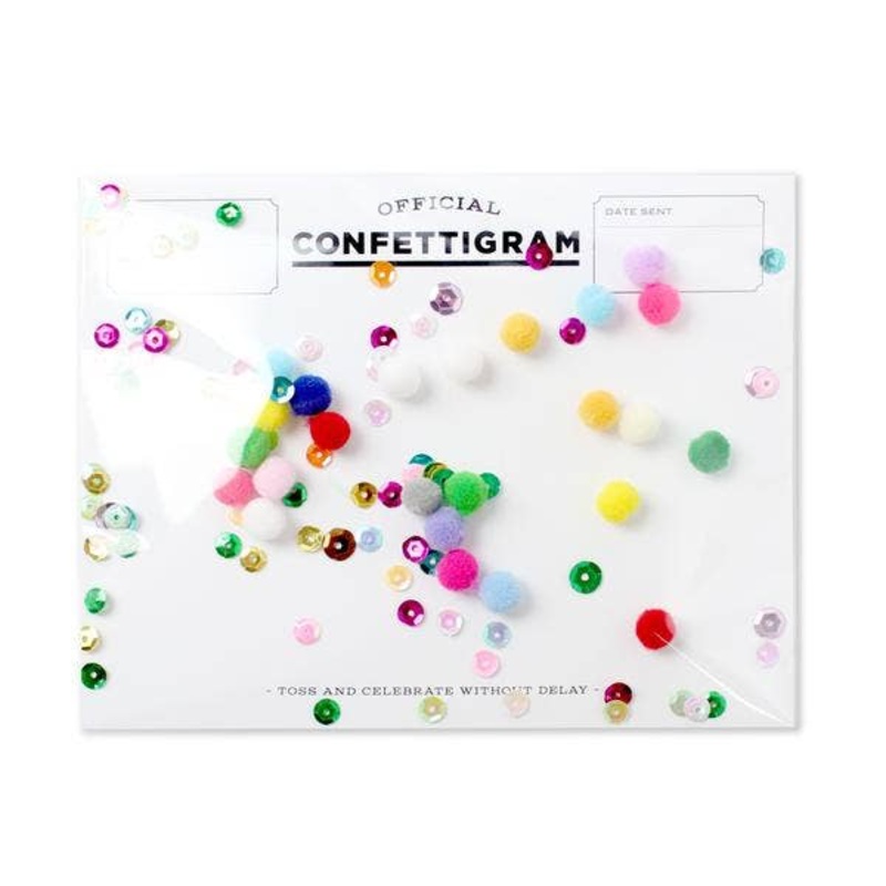 Pom Poms Confettigram Greeting Card