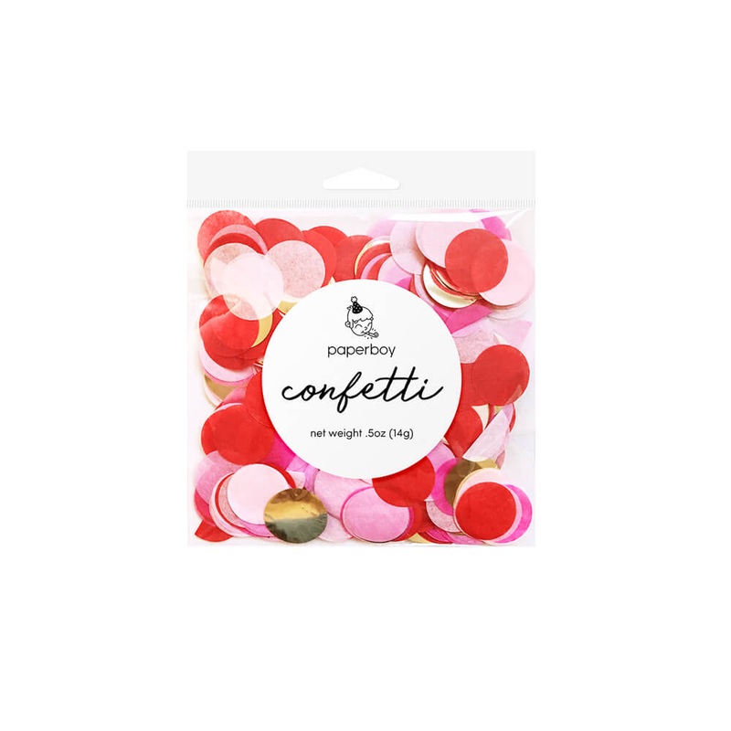 Red, Pink & Gold Valentine's Confetti