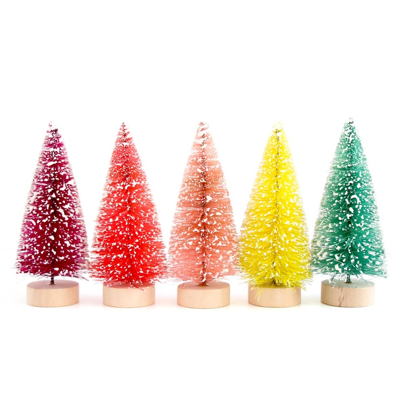 Small Bottle Brush Tree Set