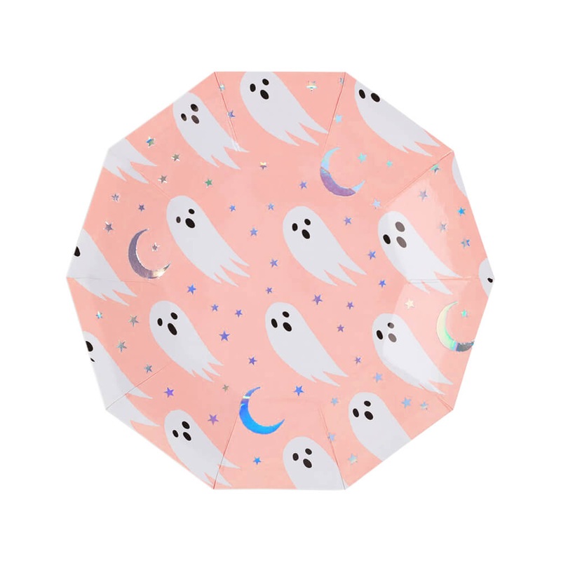 Spooked Halloween Ghost Plates 7.5"