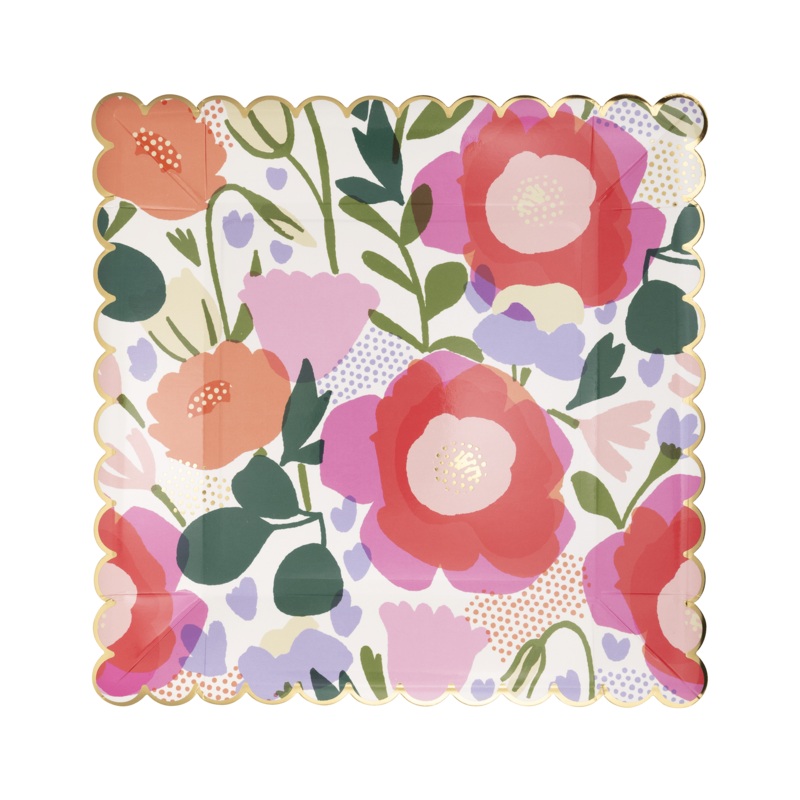 Spring Floral Plates 9"