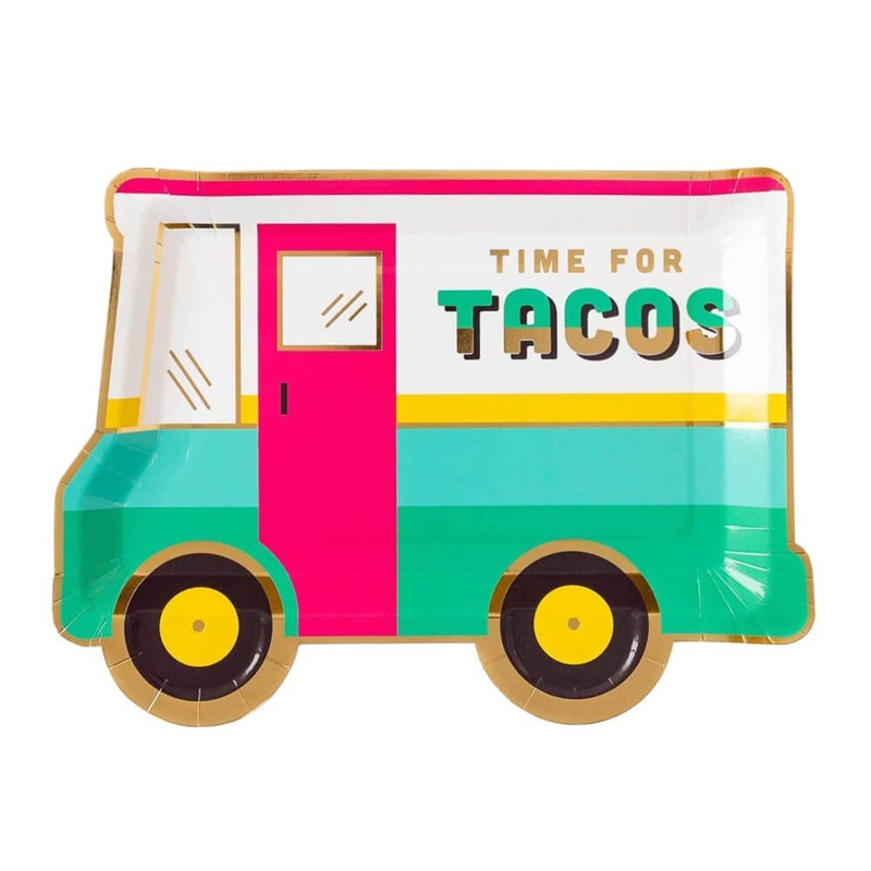 Taco Truck Paper Plates 10"