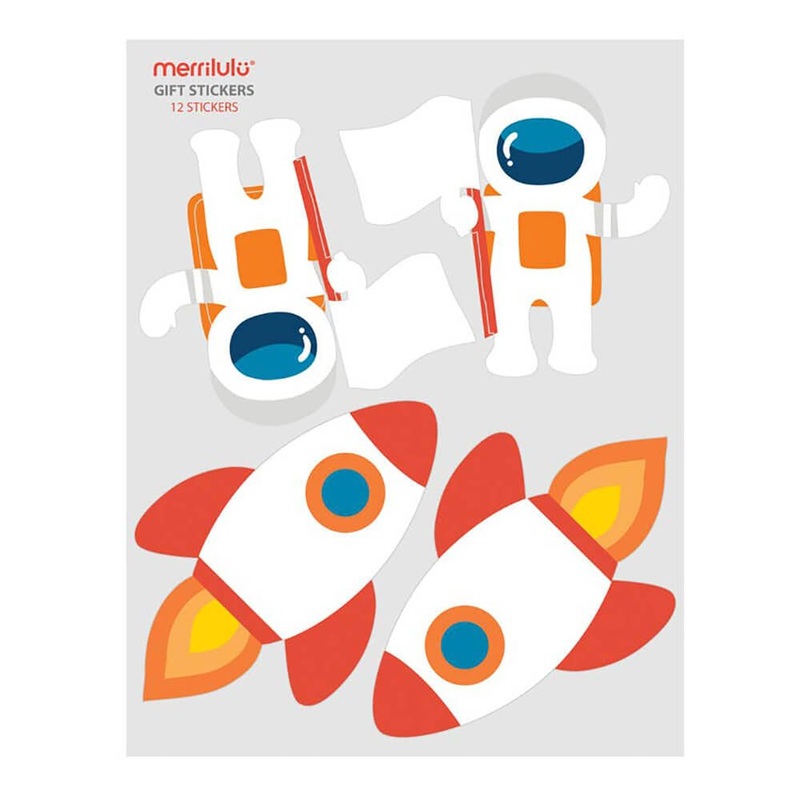 Trip To the Moon Outer Space Gift Bag Stickers