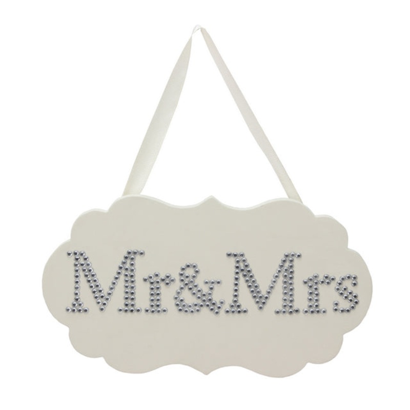 Amore Plaque With Crystals - Mr. And Mrs.