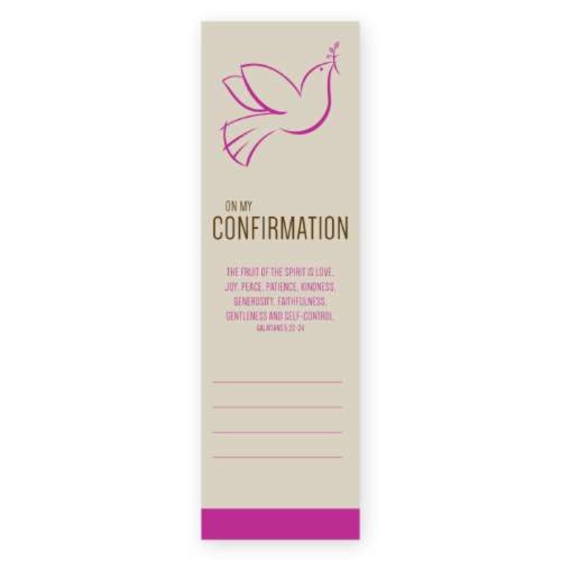 Bookmarks Fill-in - Confirmation - Dove Outline - Fuchsia