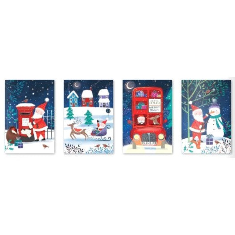 Christmas Cards - Santa Theme - 20pk
