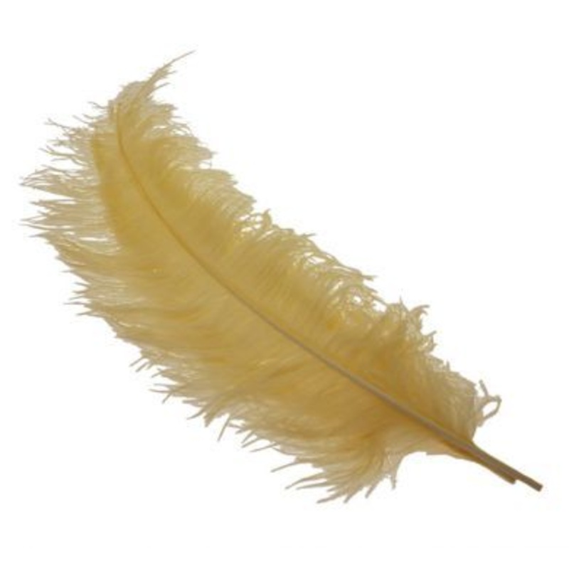 Gold Ostrich Feather x 1