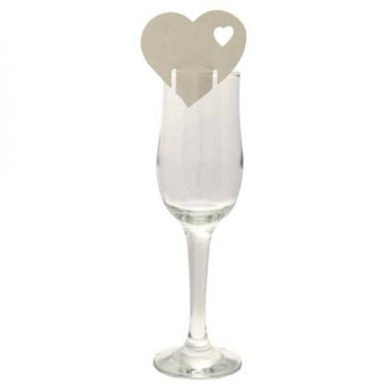 Ivory Heart Place Cards