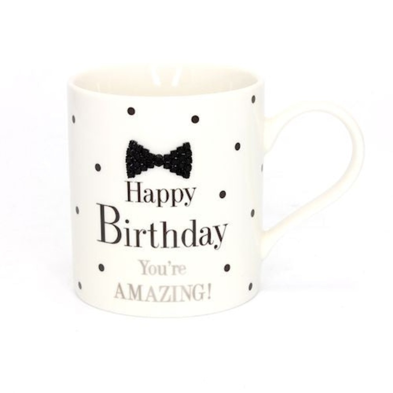 Mad Dots Black Tie Happy Bday - Mug