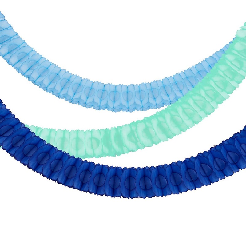 Meri Meri Party Blue Honeycomb Garlands (Set of 3)
