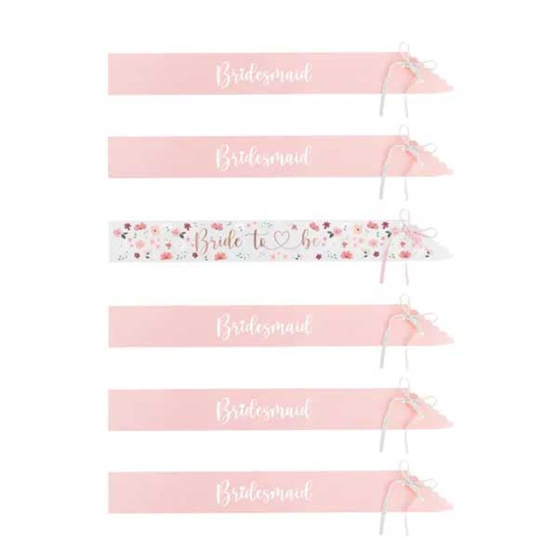 Sashes Bride to be & Bridesmaid, mix, 76cm