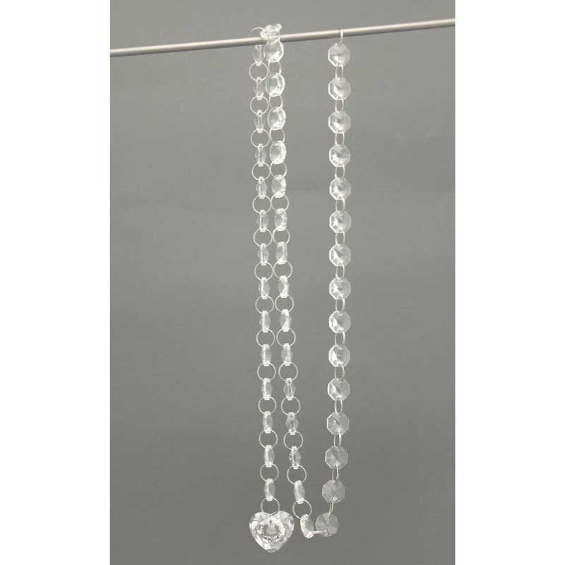 Small Heart Effect Garland- Clear 100cm