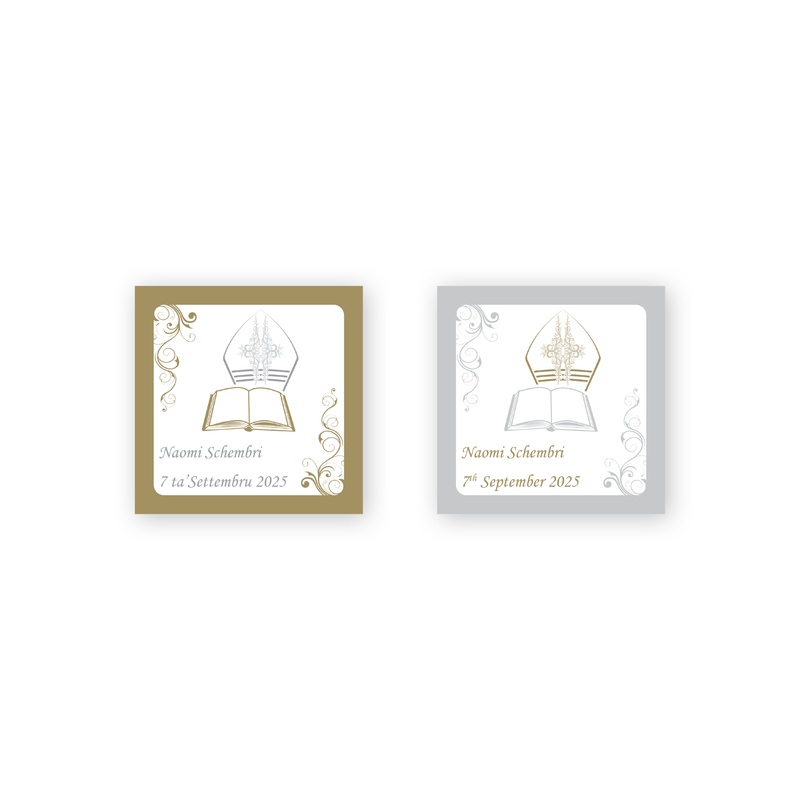 Tags Personalized - Confirmation - Bible and Mitre