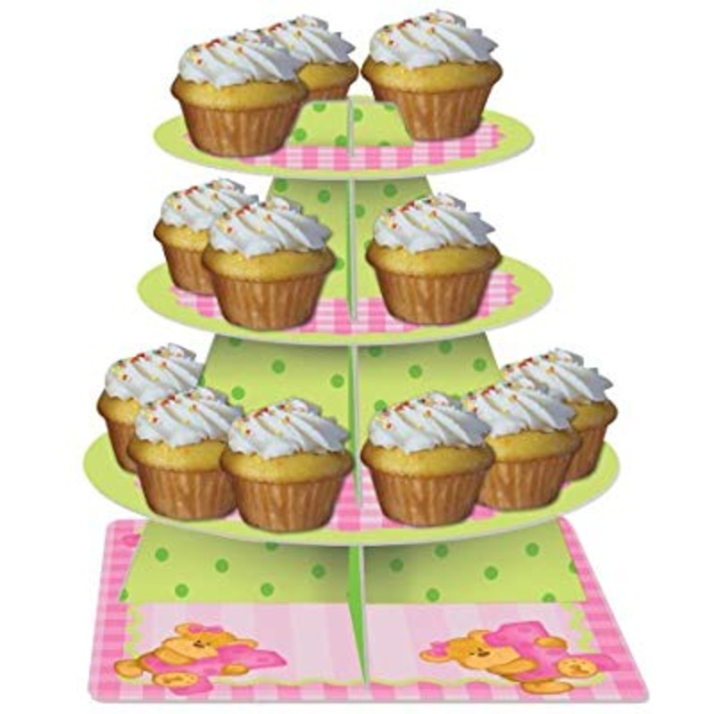 Bears First Birthday Tiered Server Cupcake Stand Girl
