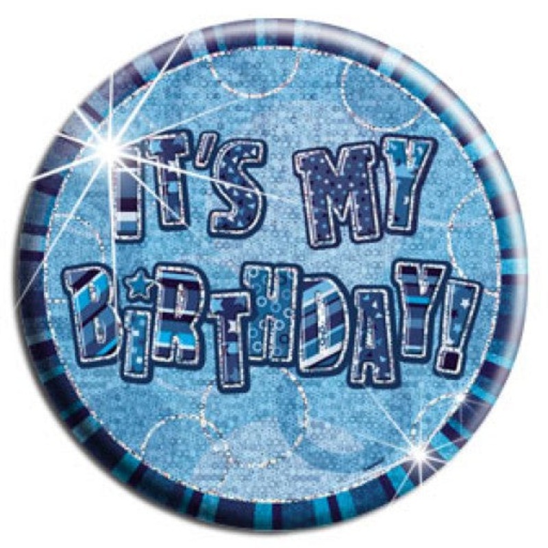 Dazzling Effects It's My Birthday Badge - Blue