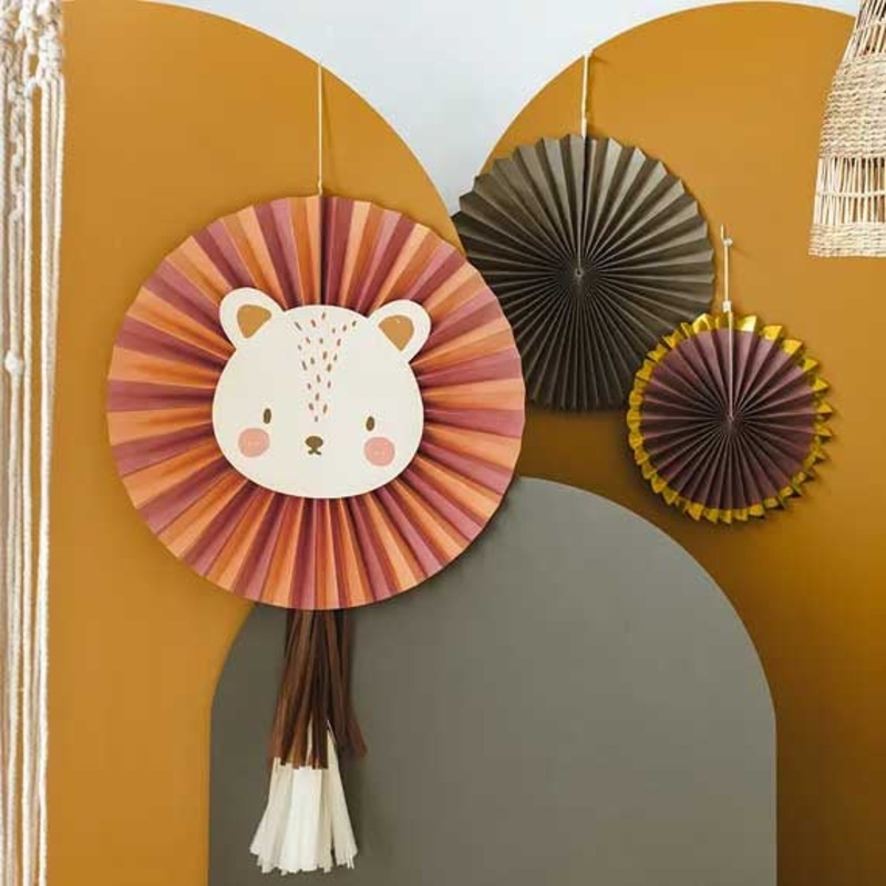 Decorative Rosettes Leo, mix, 26-43 cm - 3pk