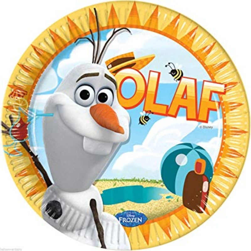 Disney Frozen Olaf Plates - 23cm Party Plates