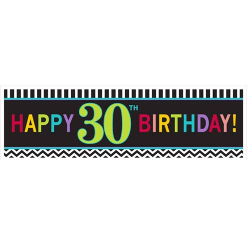 Giant Sign Chevron 30th Birthday Banner - 1.65m