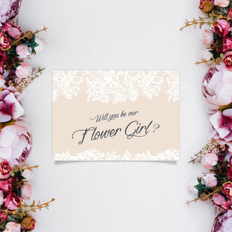Proposal Card - Flower Girl - Design 2