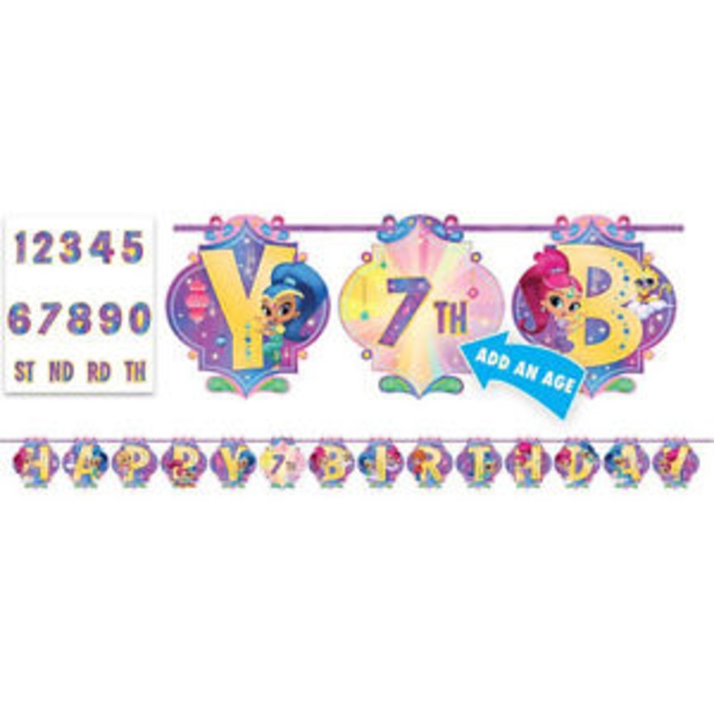 Shimmer & Shine Age Letter Banner