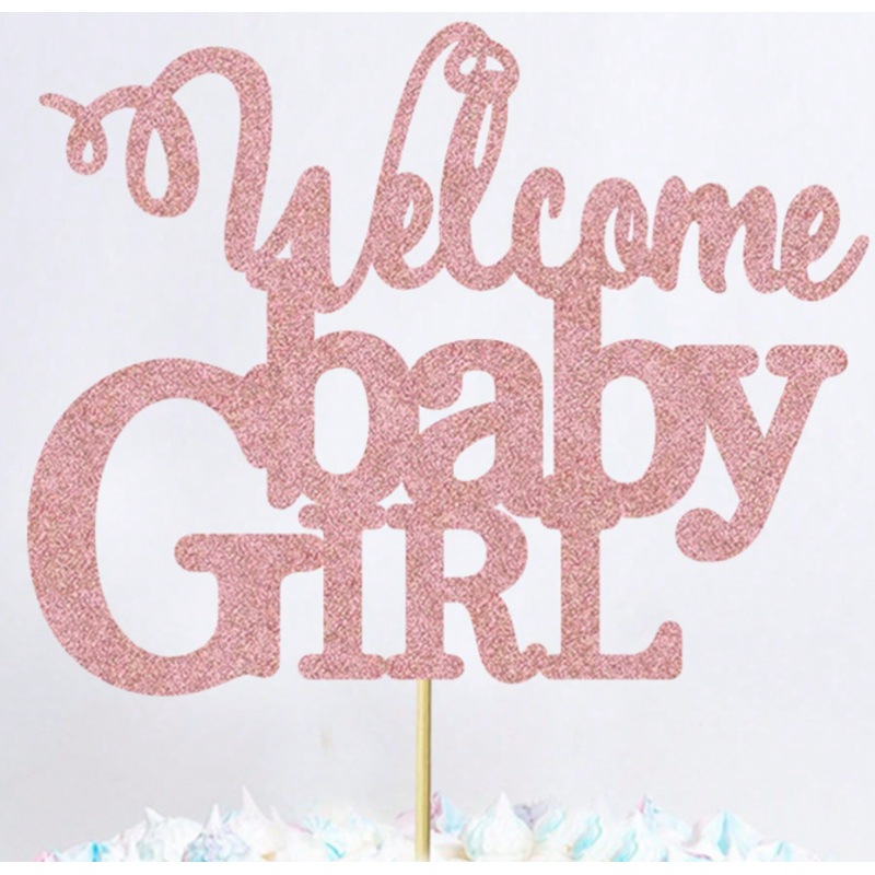 Welcome Baby Girl Topper