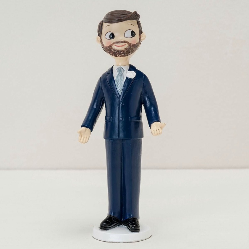 Cake Topper - Groom with beard.
