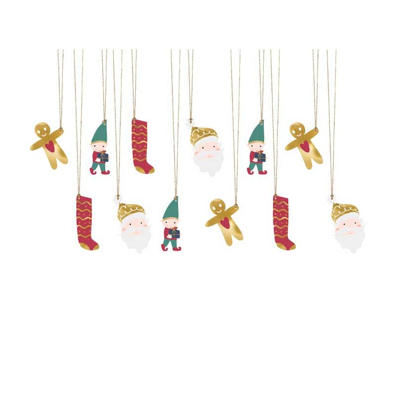 Christmas Gift tags Santa, mix