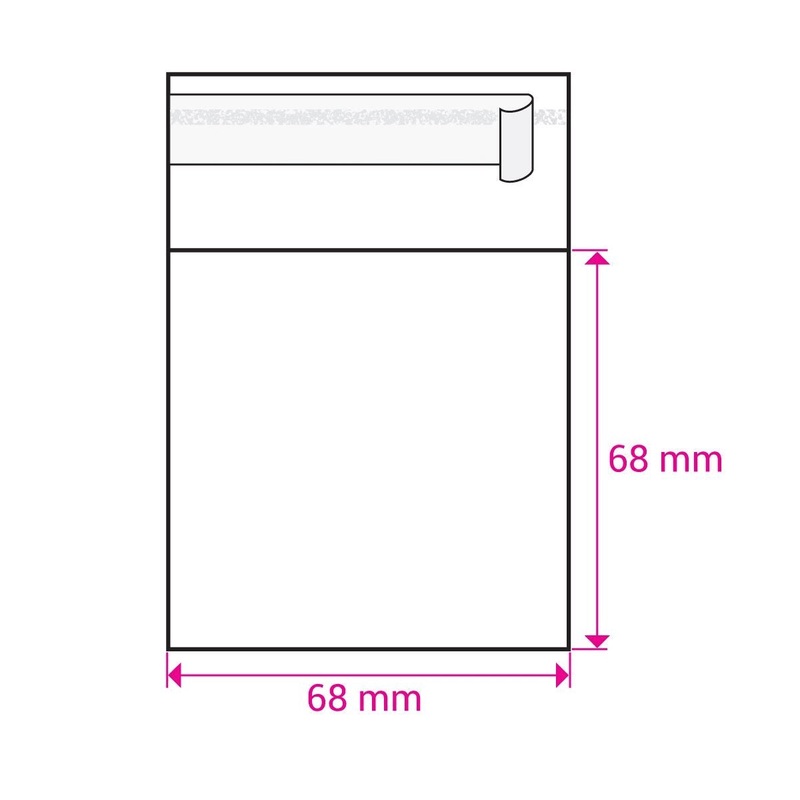 Clear Cellophane Bag with Seal - 6.8 x 6.8cm
