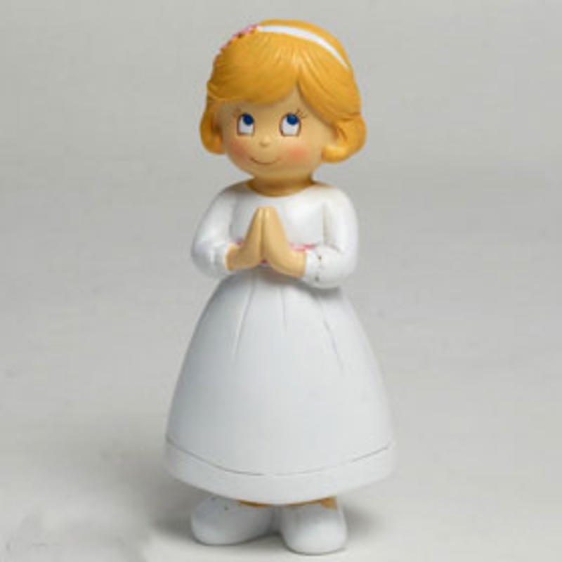 Communion Blond Girl Cake Topper