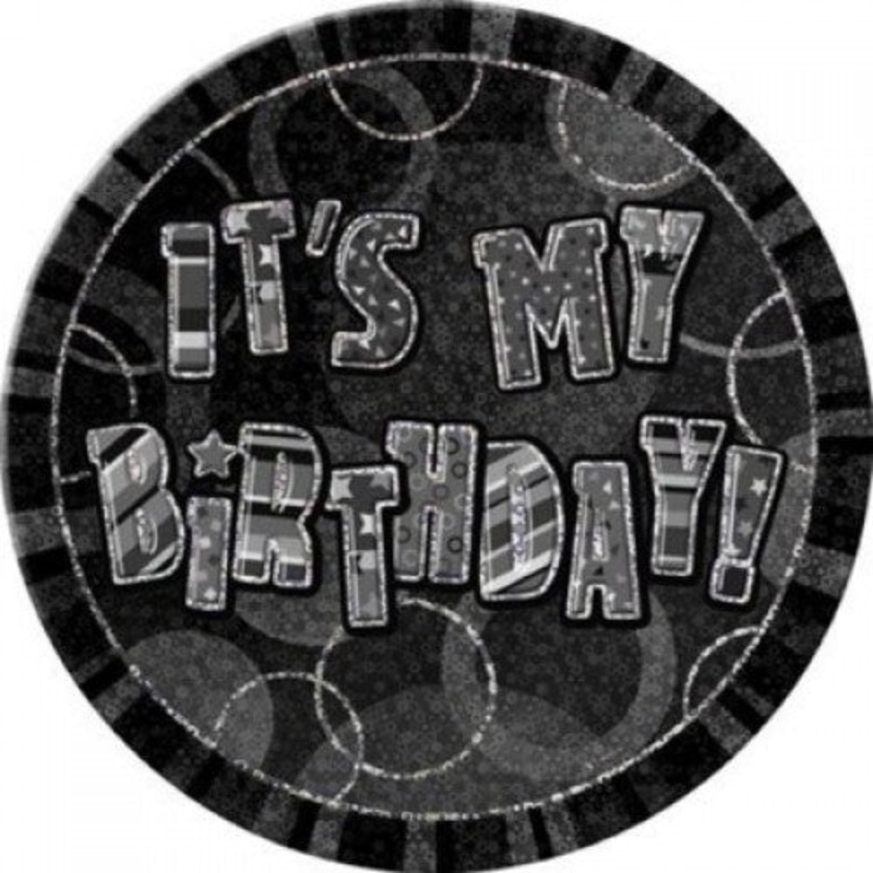 Dazzling Effects It's My Birthday Badge - Black
