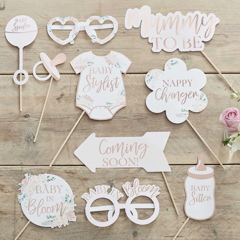 Floral Baby Shower Photo Booth Props