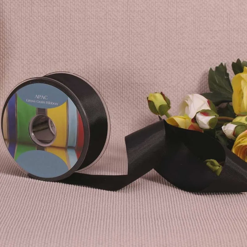 Grosgrain Ribbon - 38mm - Black